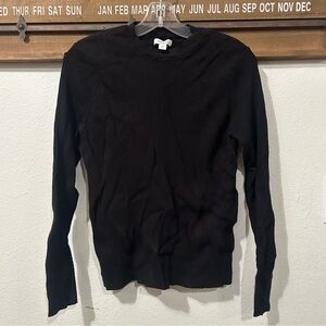 Nine West black ribbed long-sleeve fitted shirt XL (1450)